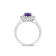 Sterling Silver Diamond and Amethyst Ring 0.33ctw