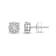 Diamond 0.75Ctw 10k White Gold Earrings