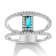Sterling Silver Diamond and Topaz Ring 0.33ctw