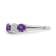 Sterling Silver Diamond 0.25Ctw and Amethyst Ring