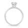 14K White Gold Solitaire Lab Grown Diamond Ring 0.75 cttw