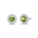 Diamond 0.25Ctw and Peridot Sterling Silver Earring