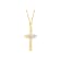 Diamond 0.20Ctw 10k Two-tone Gold Cross Pendant With Chain