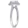 1 CT DEW Created Moissanite and 1/3 CT TW Diamond Double Halo Engagement
Ring in 14K White Gold