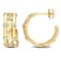 7/8 CT TGW Lab Grown Diamond Triple Row Vintage Earrings in 18K Yellow
Gold Plated Sterling Silver