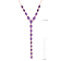 9 1/2 CT TGW Amethyst Lariat Necklace in Sterling Silver