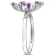 1 3/8 CT TGW African-Amethyst and Topaz Starbust Cocktail Ring in
Sterling Silver