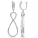 1/10 CT TW Diamond Infinity Earrings in Sterling Silver