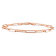 5MM Polished Paperclip Chain Bracelet in 18K Rose Gold Over Sterling Silver