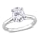 2 CT DEW Created Moissanite Solitaire Engagement Ring in 14K White Gold