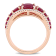 3 2/5 CT TGW Ruby and 1/3 CT TW Diamond Graduated Ring in 14K Rose Gold