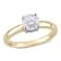 3/4 CT DEW Created Moissanite Solitaire Engagement Ring 14K Yellow Gold