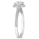 1 1/3 CT TW Lab-Grown Diamond Halo Ring in 14K White Gold
