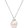 8-8.5MM Freshwater Cultured Pearl and Diamond Accent Pendant with Chain
in Sterling Silver