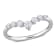 3/8 CT TGW Lab Grown Diamond Chevron Ring in Platinum Plated Sterling Silver