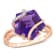 6 CT TGW Amethyst and Diamon Accent Wrapped Ring in Rose Plated Sterling Silver