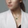 3 CT TGW Light Green Chalcedony Necklace with Beaded Halo in Yellow
Plated Sterling Silver