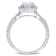2 1/8 CT TGW Created White Sapphire Halo Ring in Sterling Silver