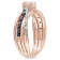 1/2 CTW Morganite, 1/7 CT TW Black and White Diamond Ring in Rose Plated
Sterling Silver