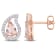1 7/8 CT TGW Morganite and White Topaz Teardrop Stud Earrings in Rose
Plated Sterling Silver