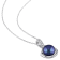 9-9.5MM Black Freshwater Cultured Pearl and Diamond Pendant with Chain
in Sterling Silver