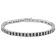 7 3/5 CT TGW Black Spinel and Created White Sapphire Tennis Bracelet in
Sterling Silver