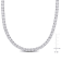 33 CT TGW Created White Sapphire Tennis Necklace in Sterling Silver