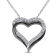 Created White Sapphire Crossover Heart Pendant With Chain Sterling
Silver with Black Rhodium Plating