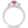 3/5 CT TGW Ruby and 1/2 CT TW Diamond Three-Stone Ring in 14K White Gold