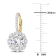 4 CT TGW Created White Sapphire Halo Earrings in Yellow Plated Sterling Silver
