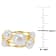 4-7.5MM Freshwater Cultured Pearl Coil Ring in Yellow Plated Sterling Silver
