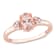 3/4 CTW Morganite and Diamond Accent Ring in Rose Plated Sterling Silver