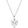 2 CT DEW Created Moissanite Solitaire Pendant with Heart Detail and
Chain in Sterling Silver