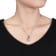 Diamond Infinity Pendant with Chain in Sterling Silver with Black Rhodium
