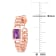 2/5 CT TGW Octagon Amethyst Link Earrings in 10K Rose Gold