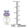 8-8.5MM White Cultured Pearl, Diamond, Tanzanite and Amethyst Stud
Earrings in Sterling Silver