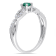 1/10 CT TGW Created Emerald and 1/10 CT TW Diamond Infinity Ring in
Sterling Silver