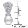 9-9.5MM Freshwater Cultured Pearl With Created Sapphire Drop Earrings in
Sterling Silver
