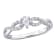 1/4 CT TGW Created White Sapphire and 1/10 CT TW Diamond Infinity
Engagement Ring in Sterling Silver
