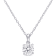 1 CT DEW Created Moissanite Solitaire Pendant With Chain in Sterling Silver