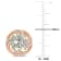 3 3/4 CT TGW Green Quartz White Topaz Swirl Halo Stud Earrings in Rose
Plated Sterling Silver