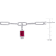 1 2/5 CT TGW Created Ruby and Created White Sapphire Bracelet in
Sterling Silver
