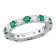 3 1/5 CTW Created Emerald and Created White Sapphire Eternity Band in
Sterling Silver