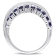 1 CT TGW Created Blue Sapphire and 1/10 CT TW Diamond Crossover Ring in
Sterling Silver