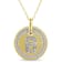 Diamond Accent B-Initial Pendant with Chain in 18K Yellow Gold Over
Sterling Silver
