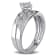 1/10 CT TW Diamond Bridal Set in Sterling Silver