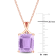 5/8 CT TGW Rose de France and White Topaz Pendant with Chain in Rose
Plated Sterling Silver