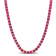 48 1/2 CT TGW Created Ruby Tennis Necklace in Yellow Gold Plated
Sterling Silver