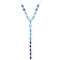 14 1/2 CT TGW Sky London and Swiss Blue Topaz Lariat Necklace in
Sterling Silver