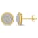 1/3 CT TW Diamond Pave Stud Earrings in 10k Yellow Gold